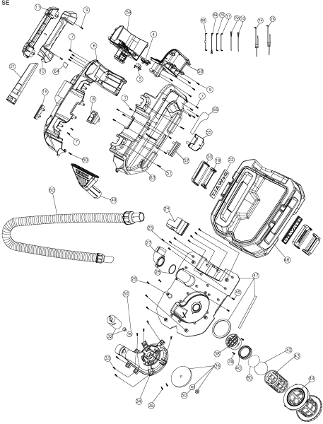 DEWALT Ersatzteile NASSTROCKEN SAUGER DCV580 Typ: 1 QU
