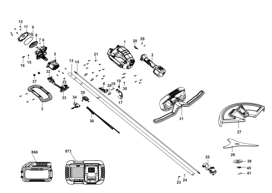 DEWALT Ersatzteile BÜRSTENSCHNEIDER DCBC580X2 Typ: 1 QU
