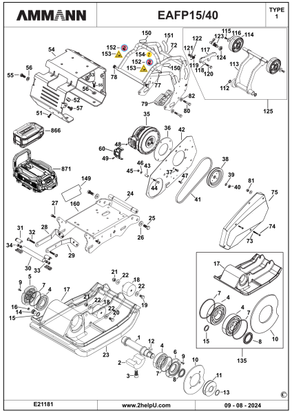 DEWALT Ersatzteile COMPACTOR EAPF 15/40 Typ: 1 QW