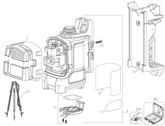 DEWALT Ersatzteile LASER DW089HK Typ: 1 QU