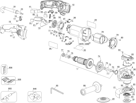 DEWALT Ersatzteile D28066N Typ: 1 QU