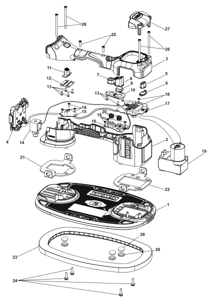 DEWALT Ersatzteile VAKUUMHEBER DCE592B Typ: 1 QU