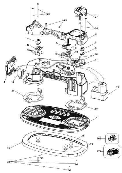 DEWALT Ersatzteile VAKUUMHEBER DCE592D1 Typ: 1 QU