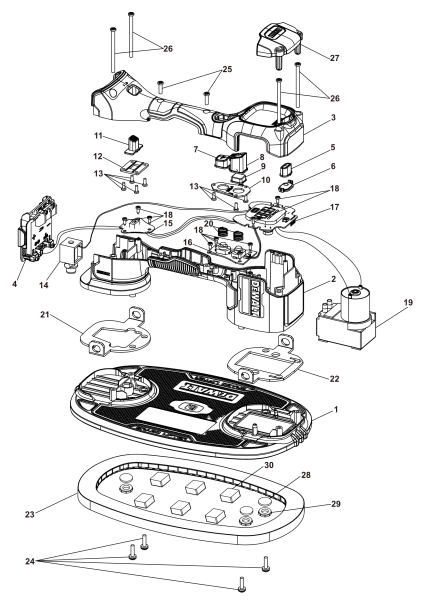 DEWALT Ersatzteile VAKUUMHEBER DCE590N Typ: 1 XJ