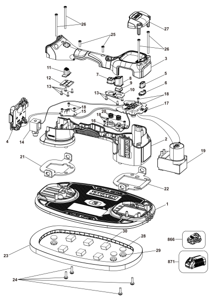 DEWALT Ersatzteile VAKUUMHEBER DCE592D1 Typ: 1 QU