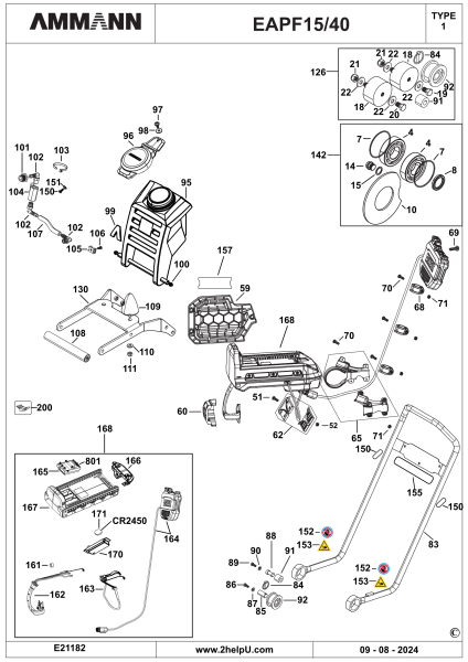 DEWALT Ersatzteile COMPACTOR EAPF 15/40 Typ: 1 QW