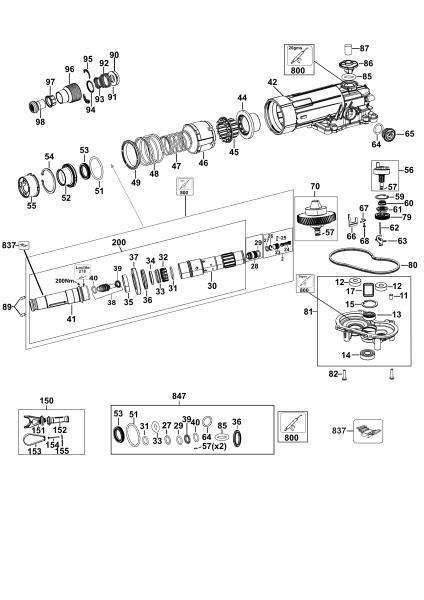DEWALT Ersatzteile AKKU BOHRHAMMER DCH481N Typ: 2 XJ