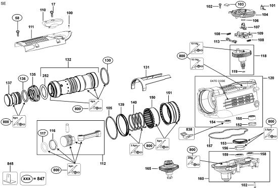 DEWALT Ersatzteile DREHHAMMER D25721K Typ: 1 QU