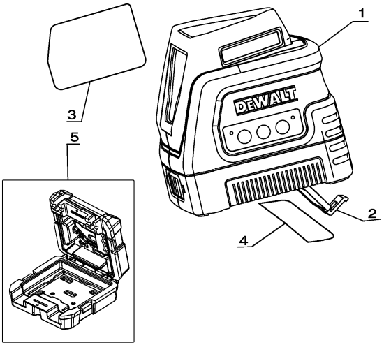 DEWALT Ersatzteile KREUZLINIENLASER DW0811 Typ: 1 QU