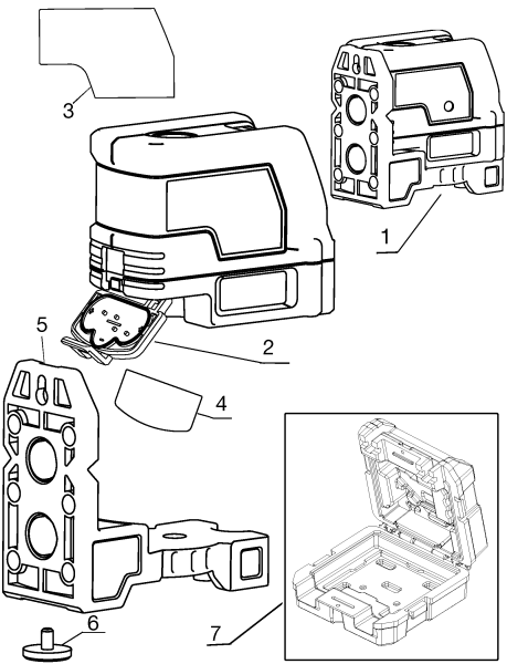DEWALT Ersatzteile KREUZLINIENLASER DW0822 Typ: 1 QU