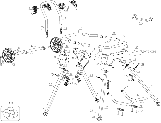 DEWALT Ersatzteile BEINSTÄNDER DWE74911 Typ: 1 QU