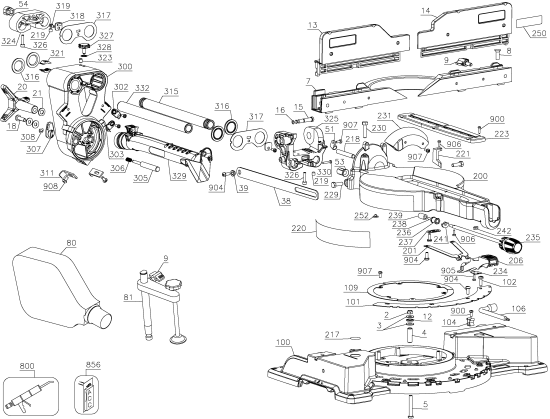 DEWALT Ersatzteile DWS709 Typ: 20 QU