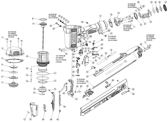 DEWALT Ersatzteile DWFP72155 Typ: 0 QU