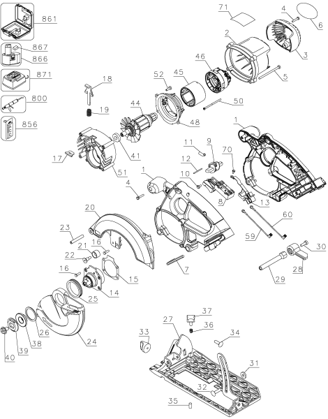 DEWALT Ersatzteile DC390B Typ: 2 QU