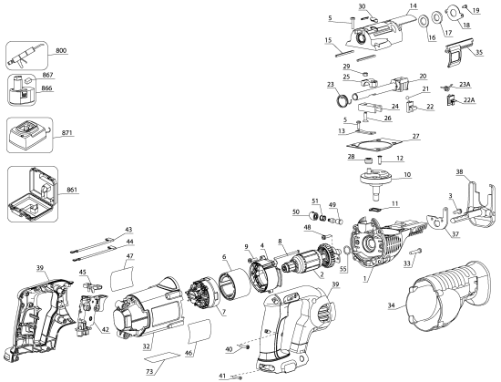 DEWALT Ersatzteile DC385B Typ: 3 QU
