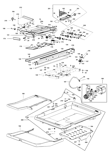 DEWALT Ersatzteile FLIESENSCHNEIDER D24000 Typ: 20 QS