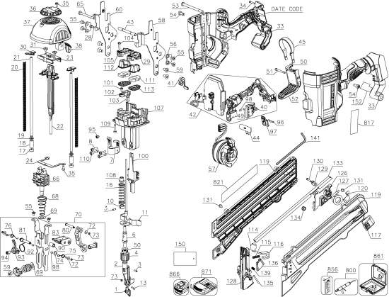 DEWALT Ersatzteile DCN693B Typ: 1 QU