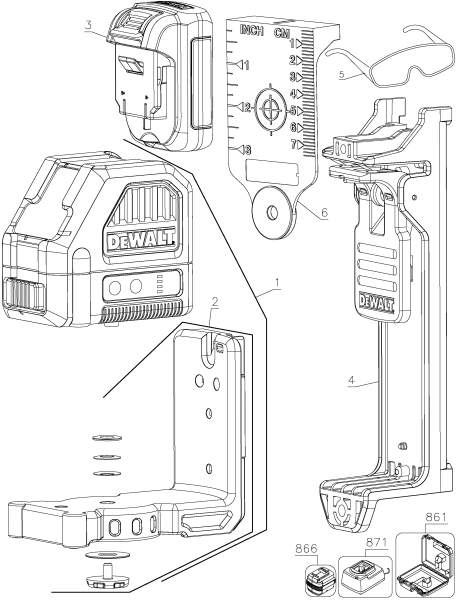 DEWALT Ersatzteile DW088LG Typ: 1 QU
