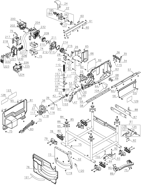 DEWALT Ersatzteile TISCH SAGEN DCS7485B Typ: 1 QU