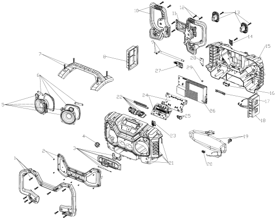 DEWALT Ersatzteile RADIO DCR025 Typ: 1 QU