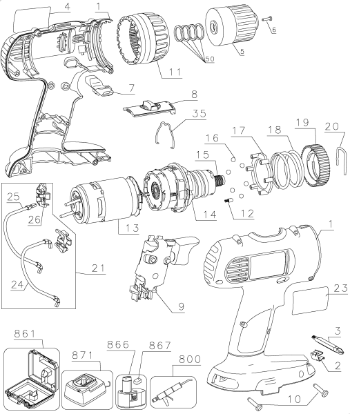 DEWALT Ersatzteile DW959K-2 Typ: 1 QU