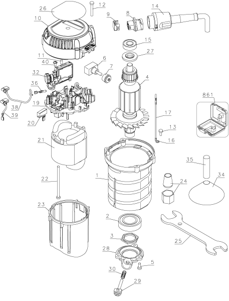 DEWALT Ersatzteile DW618B3 Typ: 2 QU
