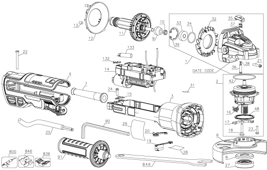 DEWALT Ersatzteile DWE43214 Typ: 1 QU