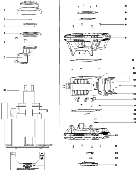 DEWALT Ersatzteile ROTATIONSLASER DW074LR Typ: 1 QU