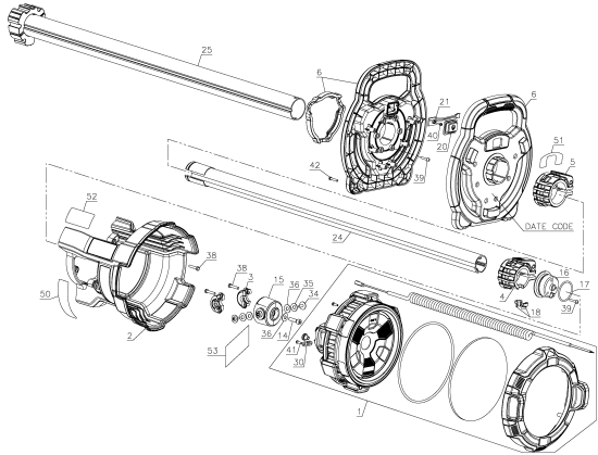 DEWALT Ersatzteile DCL079B Typ: 1 QU