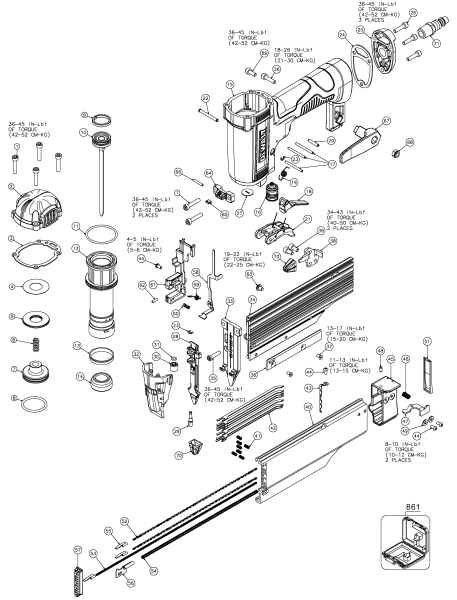 DEWALT Ersatzteile DWFP2350K Typ: 0 QU