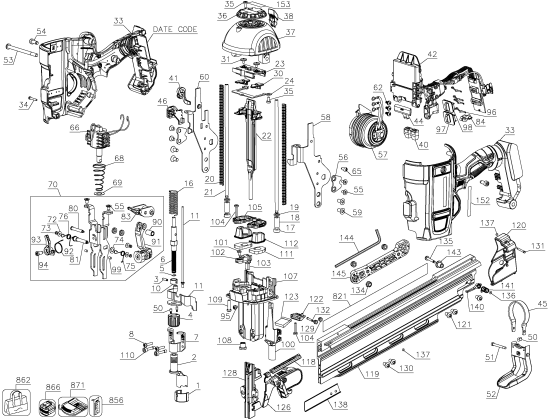 DEWALT Ersatzteile DCN21PLB Typ: 1 QU