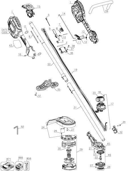 DEWALT Ersatzteile DCST920B Typ: 4 QU