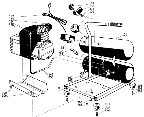 DEWALT Ersatzteile KOMPRESSOR D55153 Typ: 6 QU