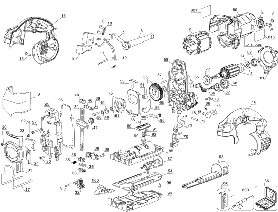 DEWALT Ersatzteile DW331K Typ: 11 QU