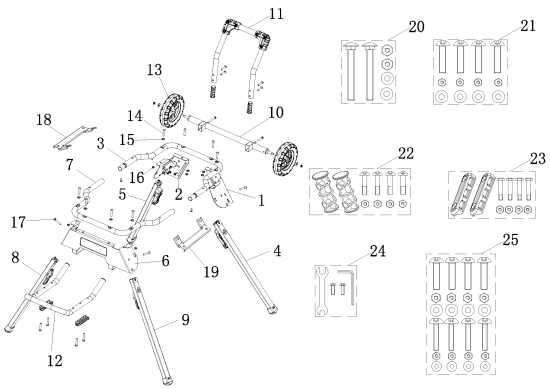 DEWALT Ersatzteile BEINSTÄNDER DWE74911 Typ: 2 QU