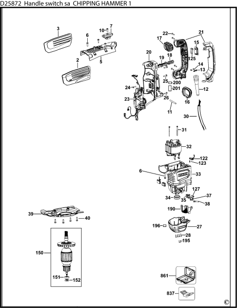 DEWALT Ersatzteile D25872K Typ: 1 QU