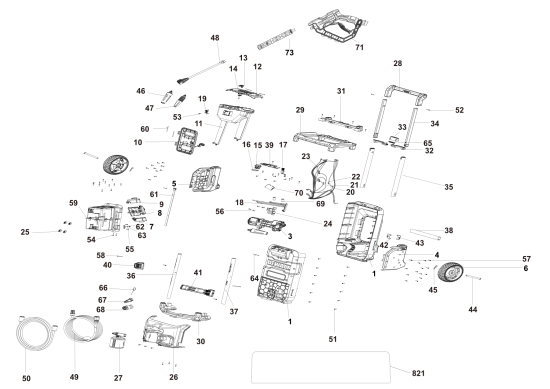 DEWALT Ersatzteile HOCHDRUCKREINIGER DCMPW1600N Typ: 1 XJ