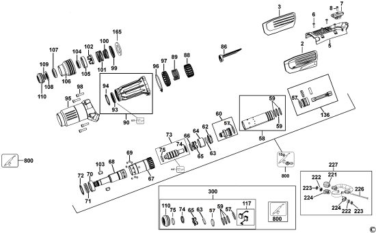 DEWALT Ersatzteile MEISSELHAMMER D25892K Typ: 1 QU
