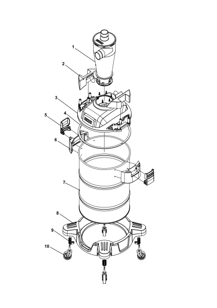 DEWALT Ersatzteile NASSTROCKEN SAUGER DXVCS003 Typ: 1 QS