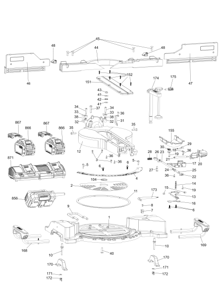 DEWALT Ersatzteile DHS790 Typ: 21 QU