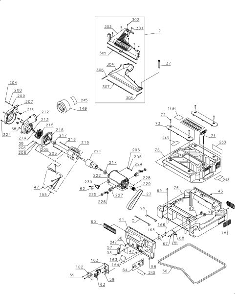 DEWALT Ersatzteile HOBEL-SPANNTIEFEN DW735 Typ: 12 QU