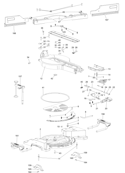 DEWALT Ersatzteile GEHRUNGSSÄGE DWS780 Typ: 21 QU