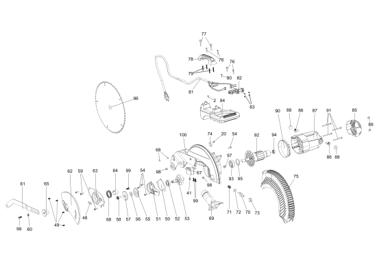 DEWALT Ersatzteile GEHRUNGSSÄGE DWS715 Typ: 20 QU