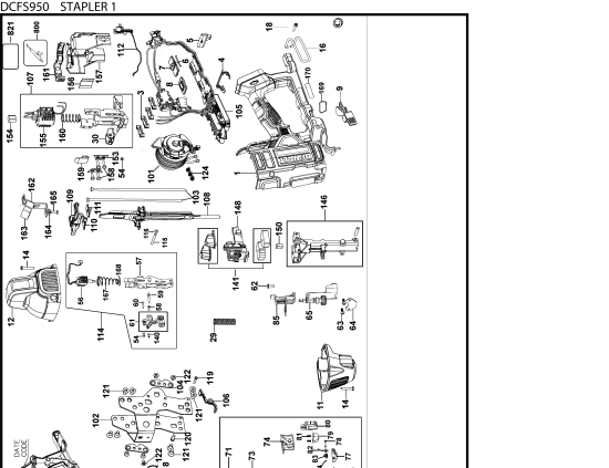 DEWALT Ersatzteile DCFS950B Typ: 1 QU