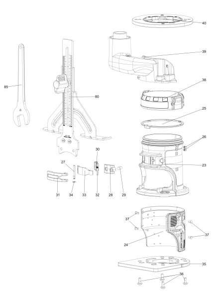 DEWALT Ersatzteile DCW604N Typ: 1 XJ