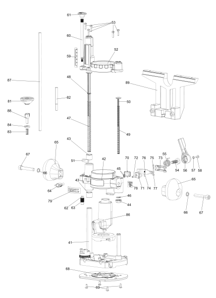 DEWALT Ersatzteile DCW604N Typ: 1 XJ