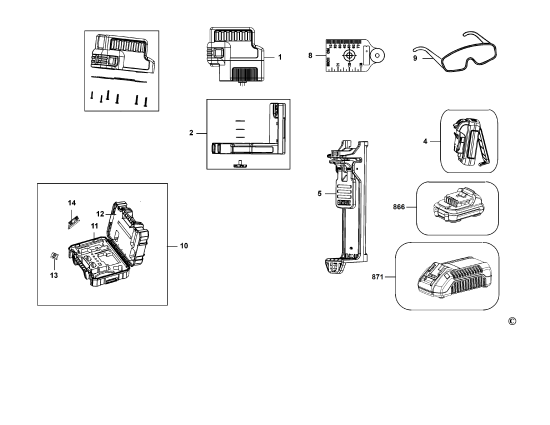 DEWALT Ersatzteile DW085LG Typ: 1 QU