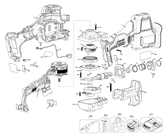 DEWALT Ersatzteile DCS369B Typ: 1 QU
