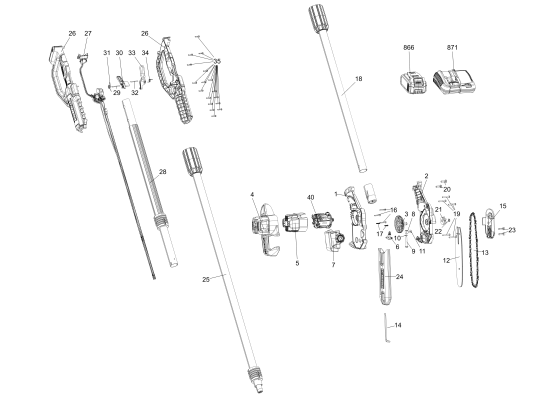 DEWALT Ersatzteile DCPS620B Typ: 1 QU
