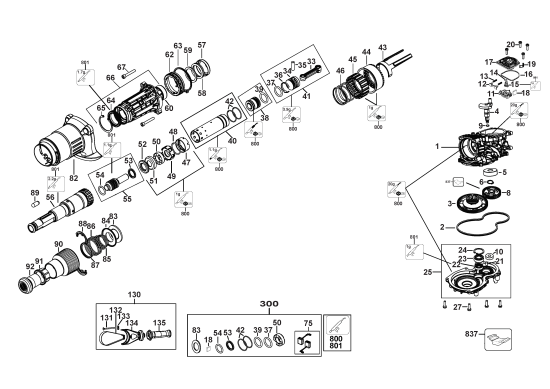DEWALT Ersatzteile D25614K Typ: 1 QU